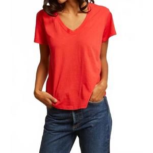 NEW PERFECTWHITETEE hendrix soft cotton tee in poppy